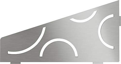Quadrilat Corner Shelf-E - Curve Design - Brushed Stainless Steel (SES3D6EB)