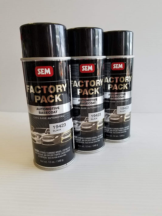 19423 Factory Pack-GM WA8555 BLACK-12 oz. Aerosol Pack of (3)