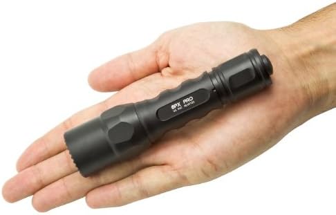 6PX Pro 600 Lumen Tactical EDC Flashlight Bundle - 4x Batteries & Case