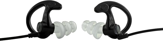 SureFire EP5 Sonic Defenders Max Full-Block Earplugs, reusable, Black, Medium