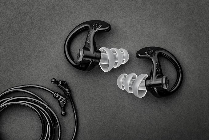 SureFire EP5 Sonic Defenders Max Full-Block Earplugs, reusable, Black, Medium