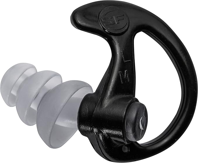 SureFire EP5 Sonic Defenders Max Full-Block Earplugs, reusable, Black, Medium