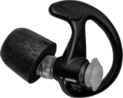 EP7 Sonic Defenders Ultra filtered Earplugs, reusable, Black, Medium