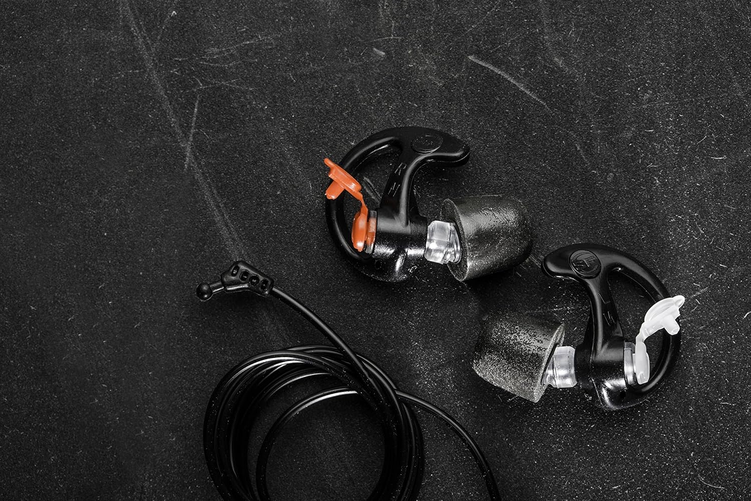 EP7 Sonic Defenders Ultra filtered Earplugs, reusable, Black, Medium