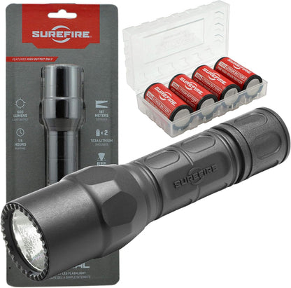 G2X Tactical 600 Lumen EDC Flashlight Bundle - 4x Extra Batt Batt Case