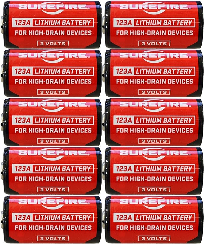 SF12-BB 123A CR123 3-Volt Lithium Batteries - 10 Pack