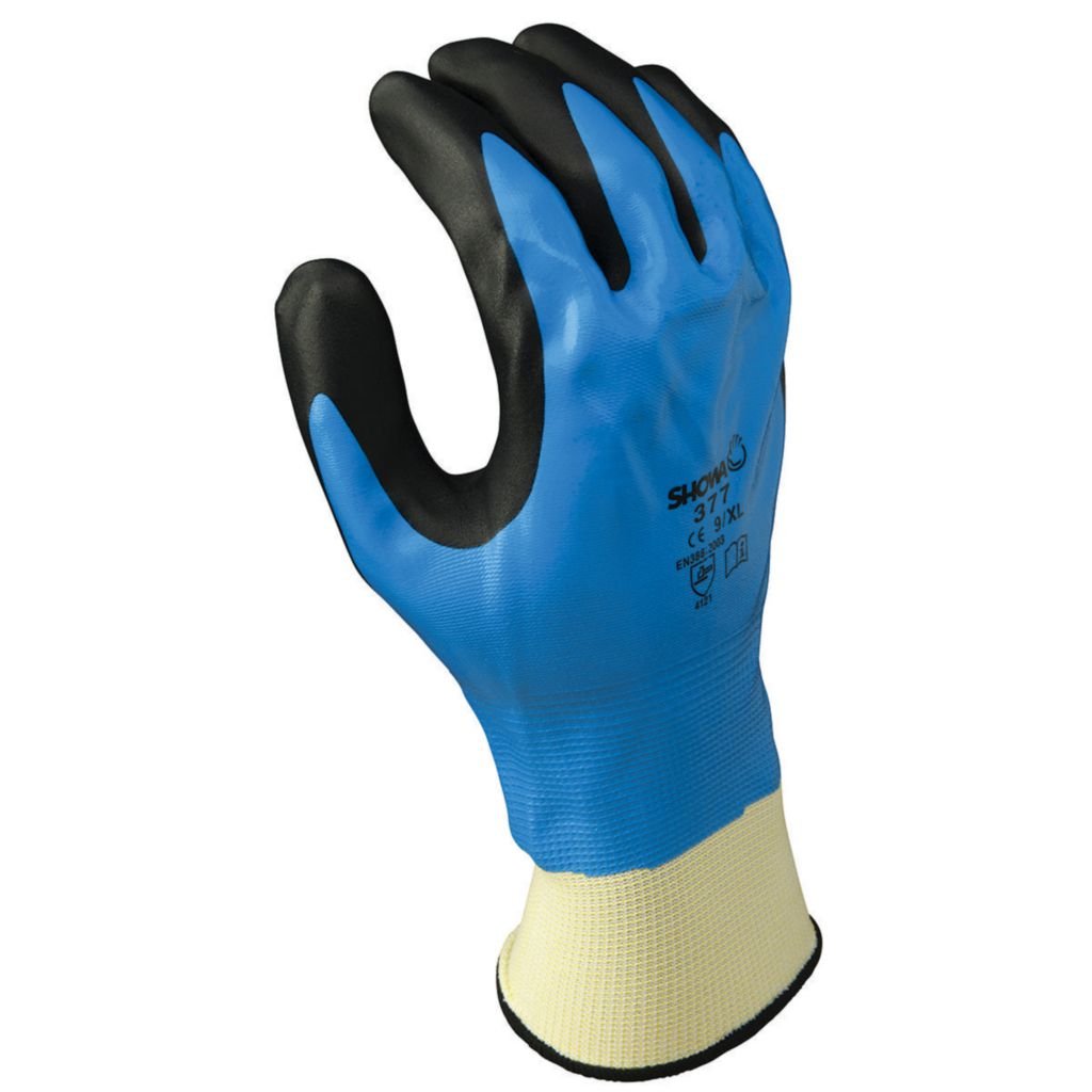 377 Nitrile Foam Coating on Nitrile Glove , Large (Pack of 12 Pairs)