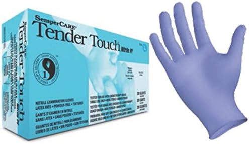 Tender Touch Nitrile Exam Gloves, Latex Free, Non Sterile, SM