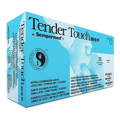 TTNF204 Tender Touch Nitrile Glove, Powder-Free, 4 mil, Large