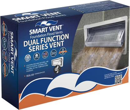 Dual Function, Engineered Foundation Flood Vent Model 1540-510 White