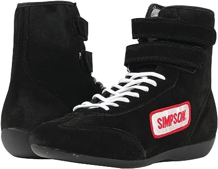 Racing 28700BK The Hightop Black Size 7 SFI Approved Driving Shoes