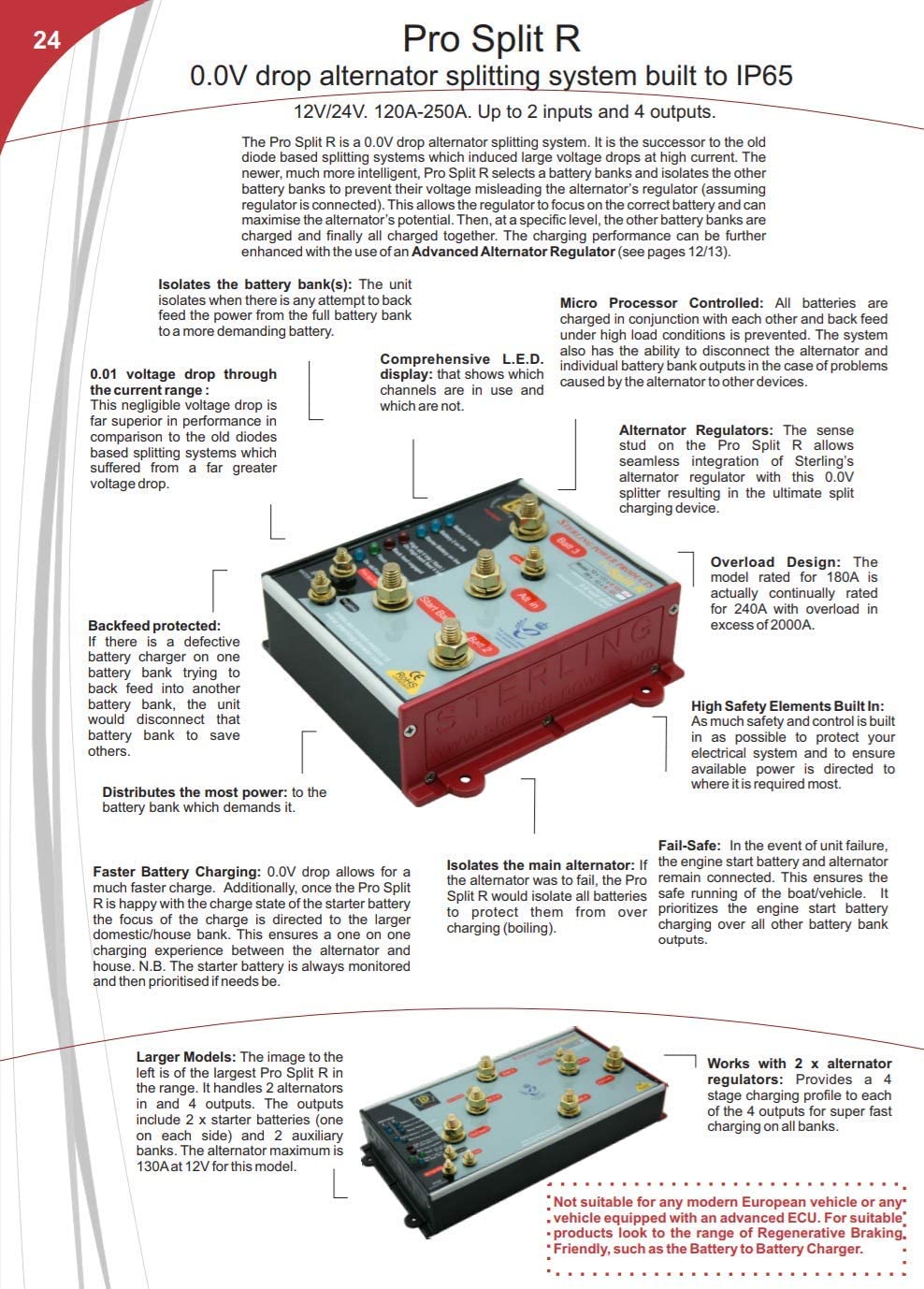 Pro Split R - Alternator 0.0V Drop Splitting System