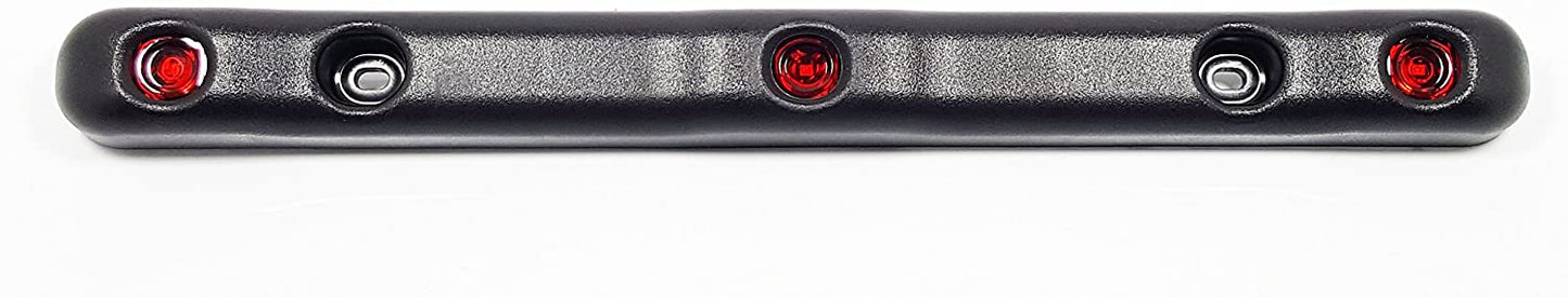 Fully Submersible TecNiq Heavy Duty Light Bar - 3 Red LEDs w/ Rugged Black Body