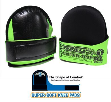 USA Super Soft Large Hi-Viz Fluorescent Green Knee Pads-