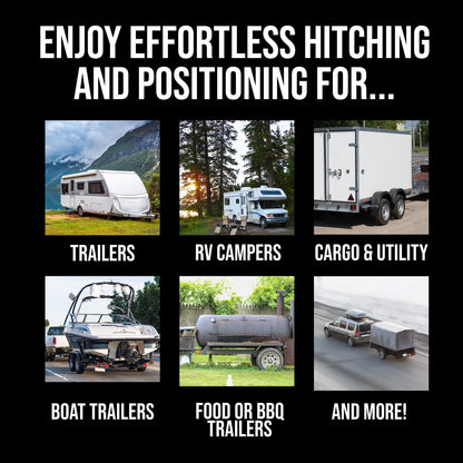 Trailer Valet JX 3-Squared Drill Jack with Dual-Wheel Design, Quick Drop System