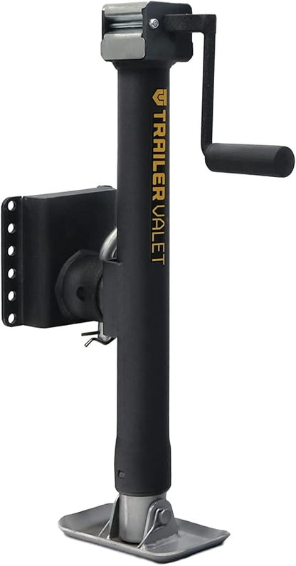 Trailer Valet JXS-5 Swivel Jack Pipe Mount - Drill Powered Option, 5K Capacity