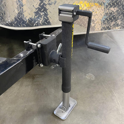 Trailer Valet JXS-5 Swivel Jack Pipe Mount - Drill Powered Option, 5K Capacity