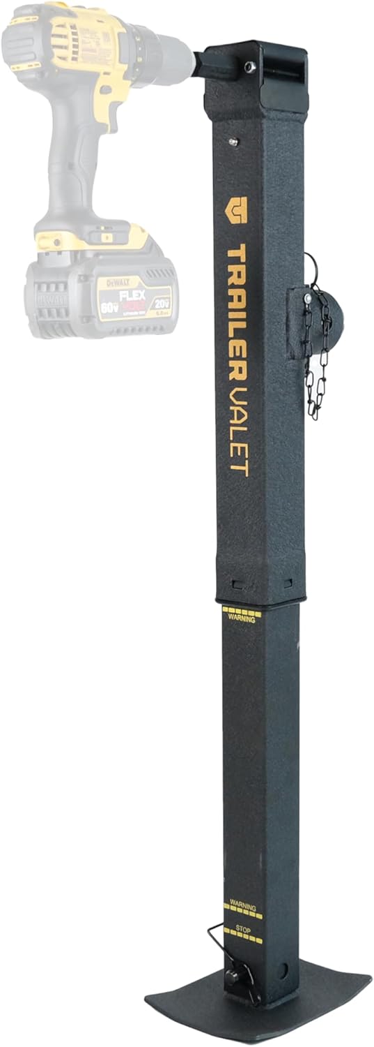 Trailer Valet TVJX7-P Direct Pipe Welded Jack – 7,000 lbs Capacity – Drill-Power
