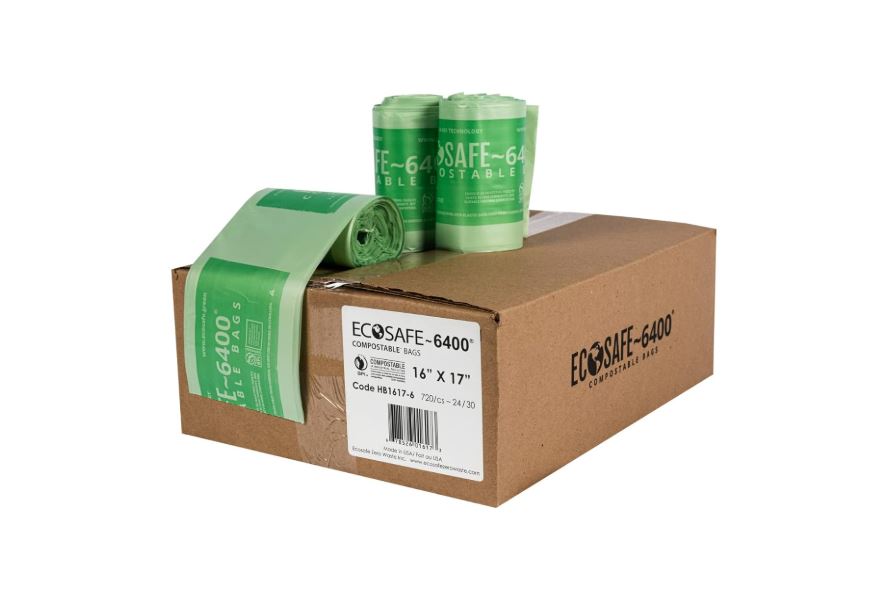 6400 HR1617-6 Certified Compostable Bag - Small 2.5 Gallon Pack of 720