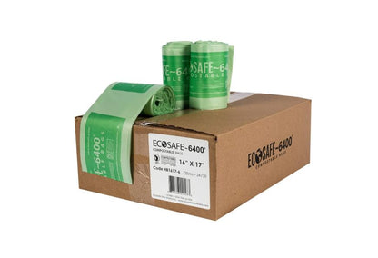 6400 HR1617-6 Certified Compostable Bag - Small 2.5 Gallon Pack of 720