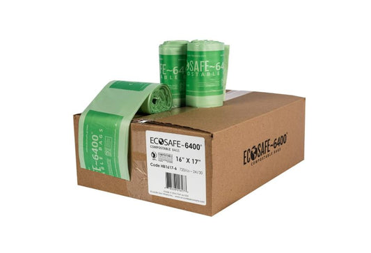 6400 HR1617-6 Certified Compostable Bag - Small 2.5 Gallon Pack of 720