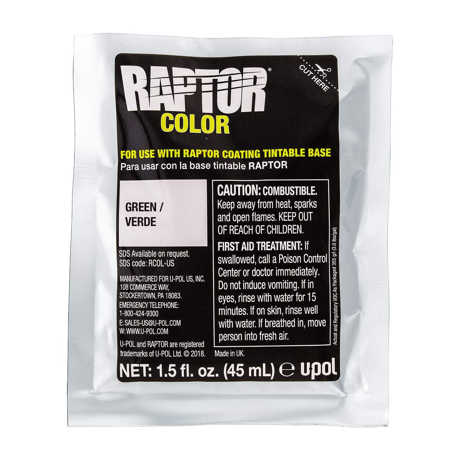 Raptor Color Tint Pouches - Green