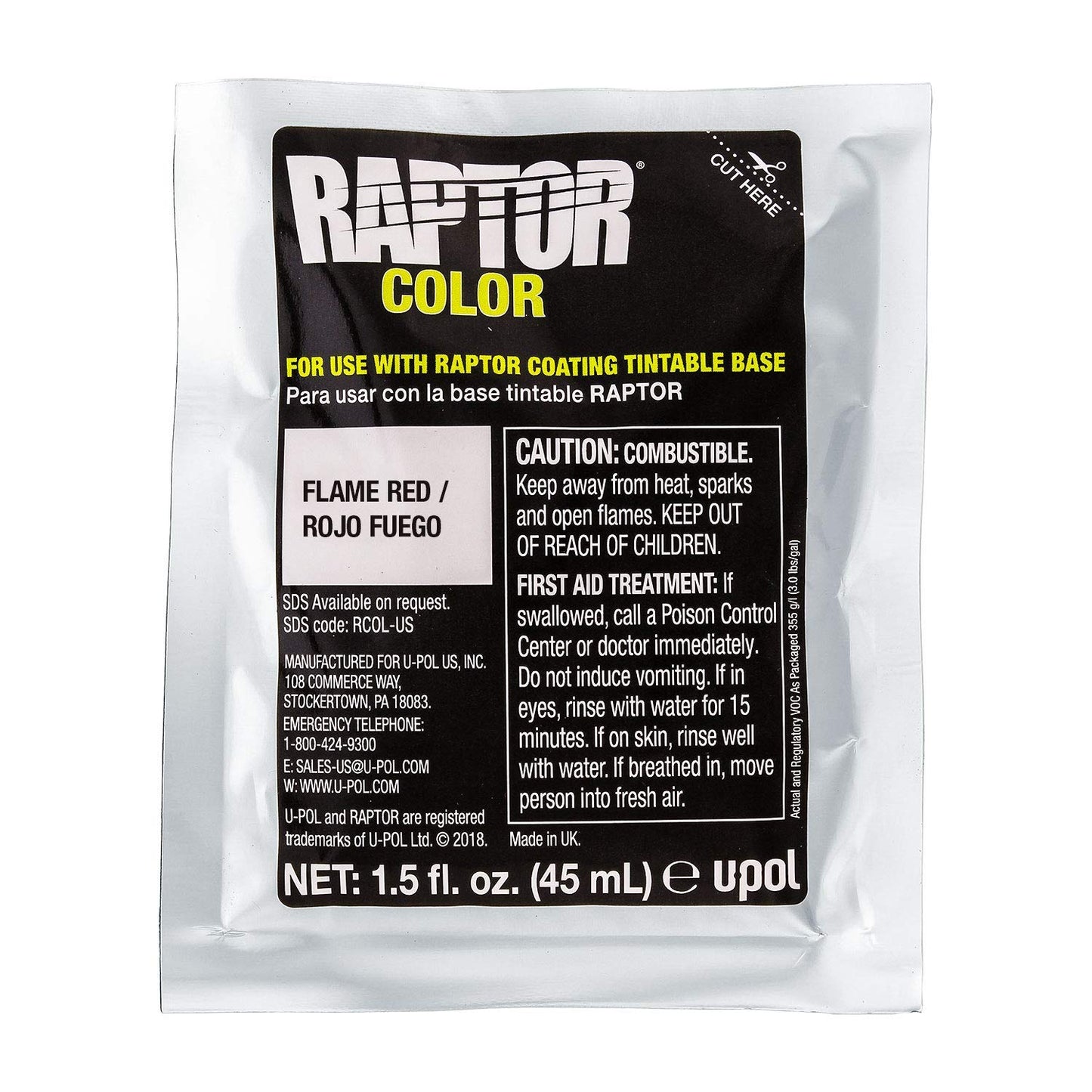 Raptor Color Tint Pouches - Flame Red