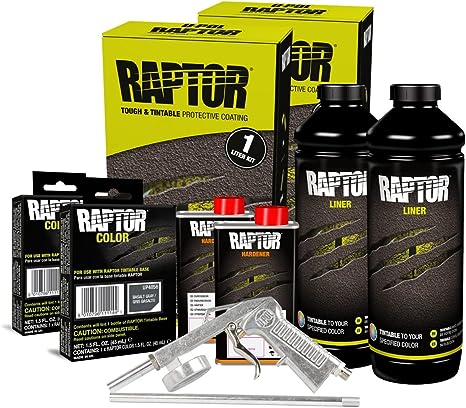 Raptor Tintable Truck Bed Liner Kit w/Spray Gun | 2 Liters Raptor Liner