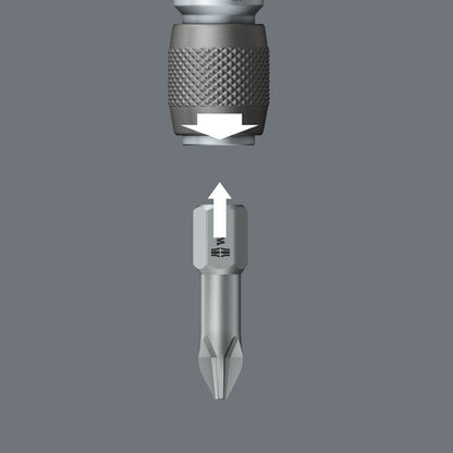 Wera - Female Square 784 A Quick-Release Chuck, Adaptor 1/4" x 1/4" Drive