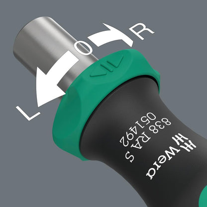 WERA - RA S Bitholding Screwdriver with Ratchet functionality, 1/4" x 102 mm