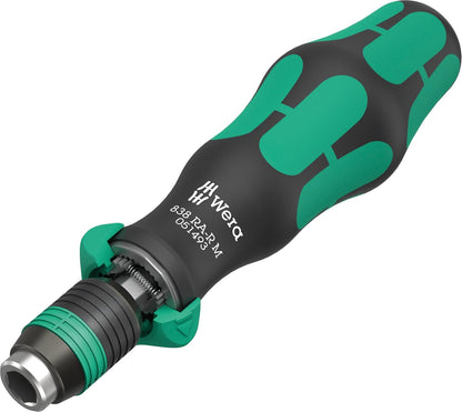Wera 838 RA-R M BITHOLDING SCREWDRIVER - RATCHET FUNCTIONALITY, 1/4" X 123.5 MM