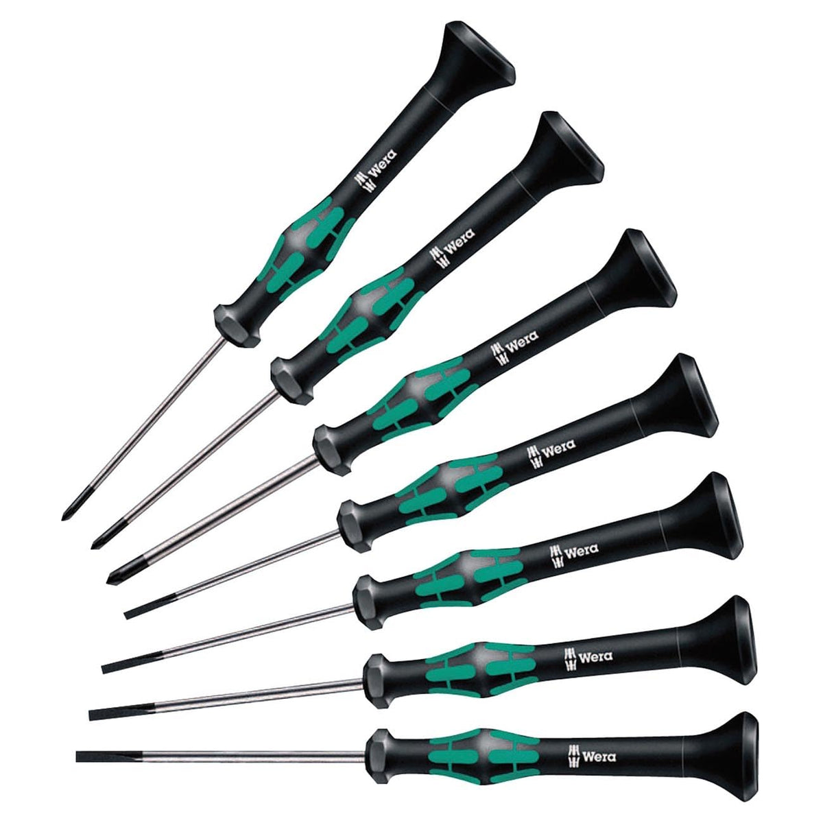 Wera PH 00-01/7 Kraftform Micro Slotted/Phillips Precision Screwdriver Set