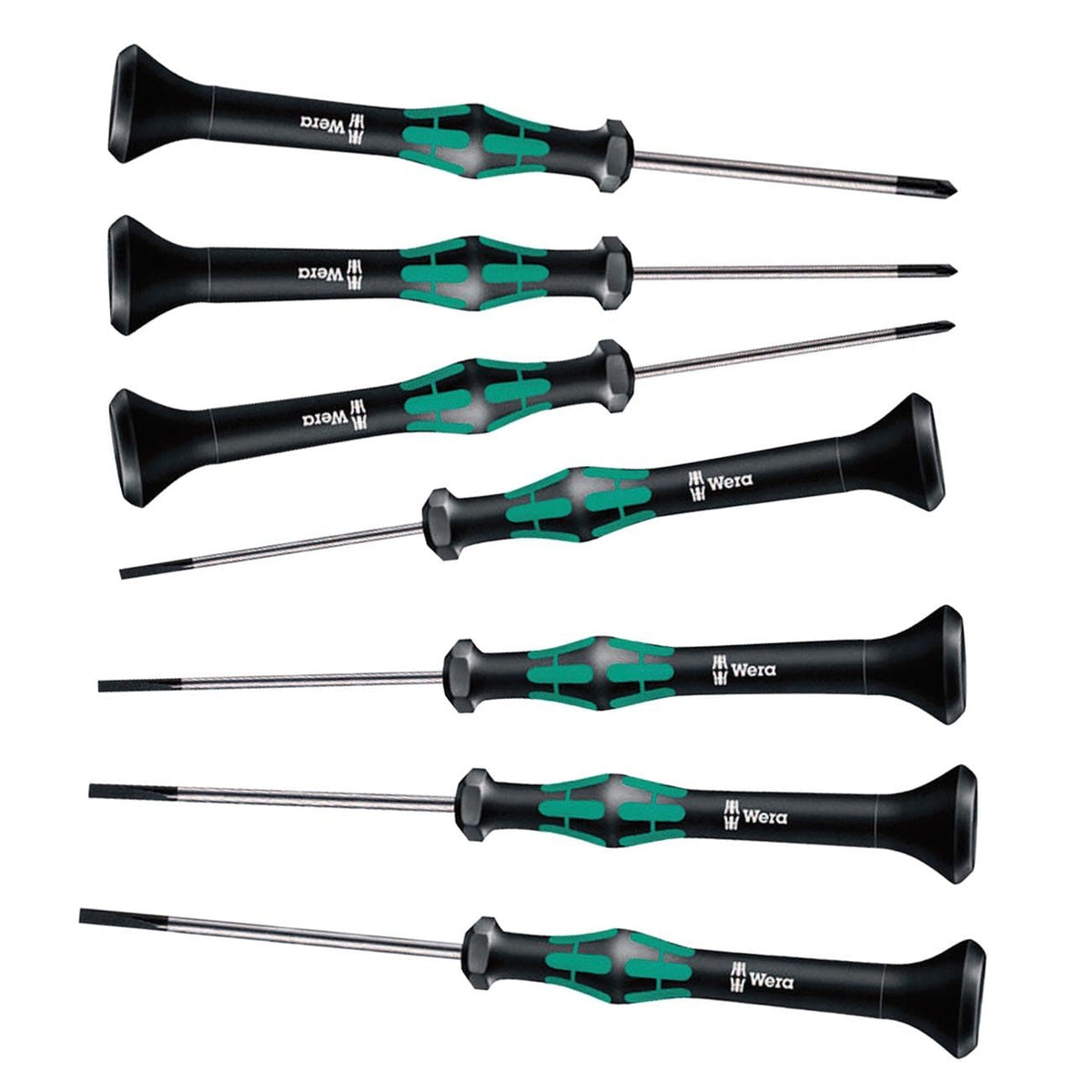 Wera PH 00-01/7 Kraftform Micro Slotted/Phillips Precision Screwdriver Set