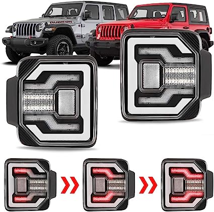 Winjet Compatible with Jeep [2018 2019 2020 2021 Wrangler JL] LED Tail Lights