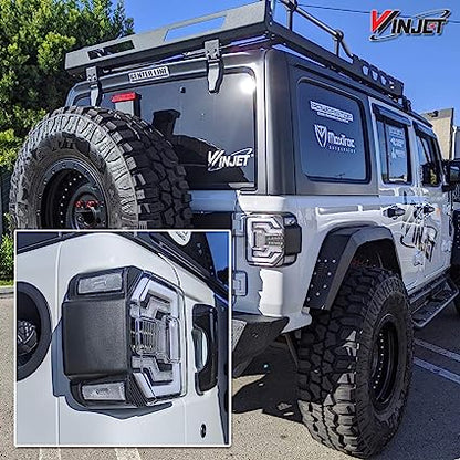 Winjet Compatible with Jeep [2018 2019 2020 2021 Wrangler JL] LED Tail Lights