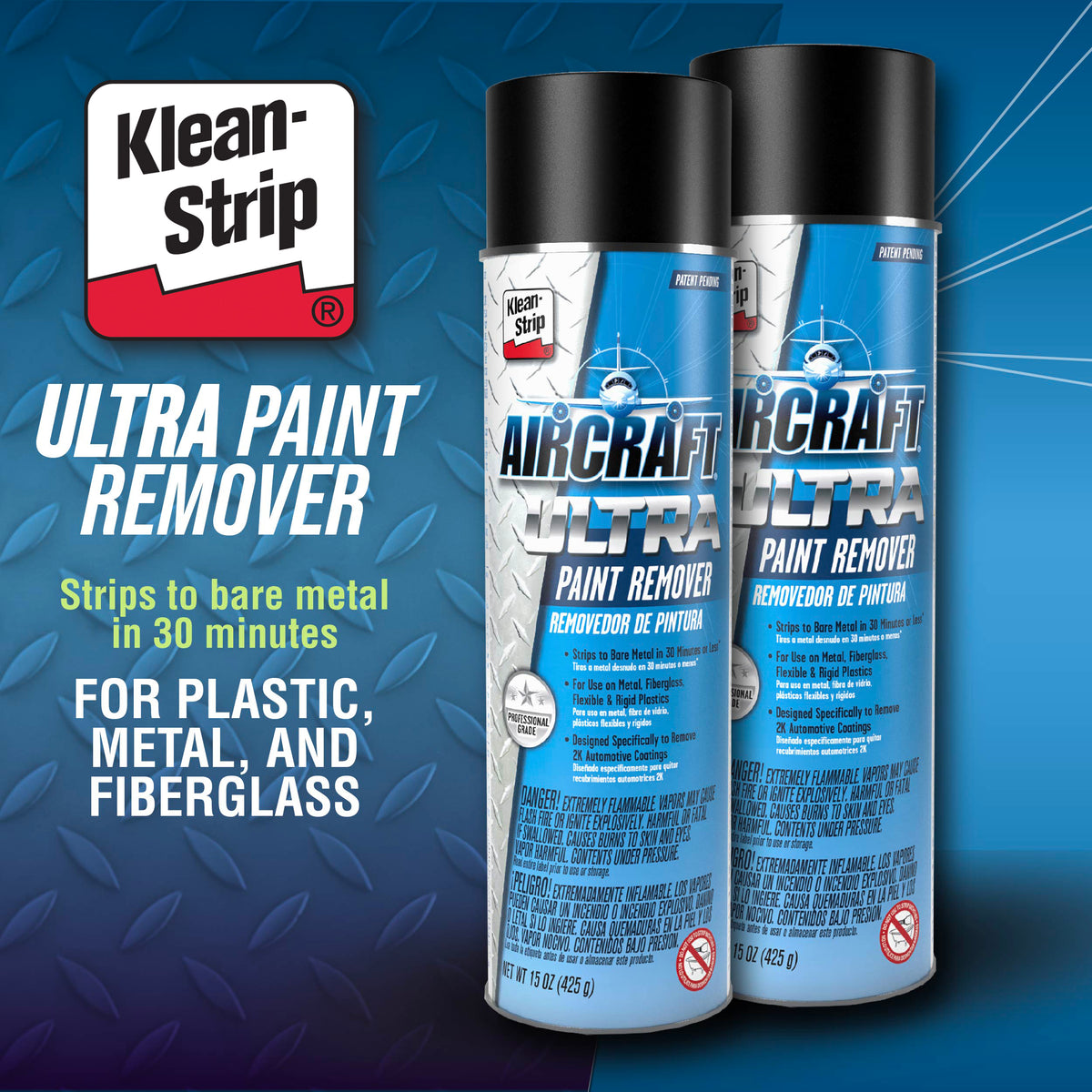 Klean-Strip Aircraft ULTRA Paint Remover Fast-Acting Aerosol - Visible Lifting Action - 15oz