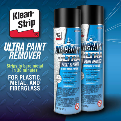 Klean-Strip Aircraft ULTRA Paint Remover Fast-Acting Aerosol - Visible Lifting Action - 15oz