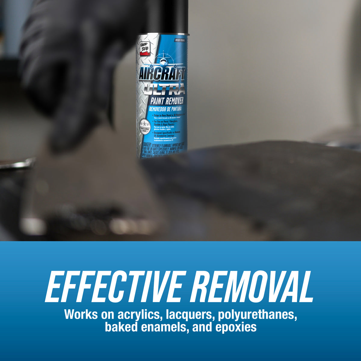 Klean-Strip Aircraft ULTRA Paint Remover Fast-Acting Aerosol - Visible Lifting Action - 15oz