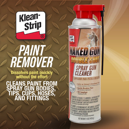 Naked Gun Spray Gun Cleaner 12pk, Solvent & Waterborne Paint Remover, 12 Pack of 15oz Aerosol Cans