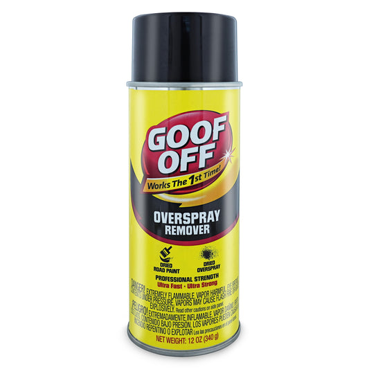 Goof-Off Pro Strength Overspray Remover, 12 Oz Aerosol Can