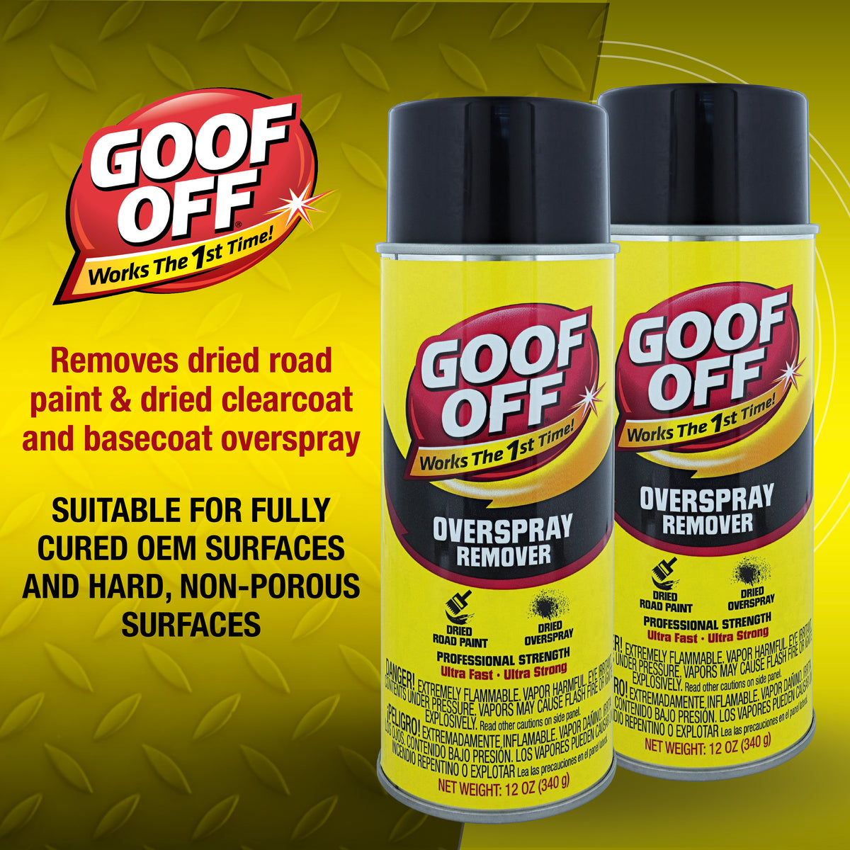 Goof-Off Pro Strength Overspray Remover, 6 Pack of 12 Oz Aerosol Cans