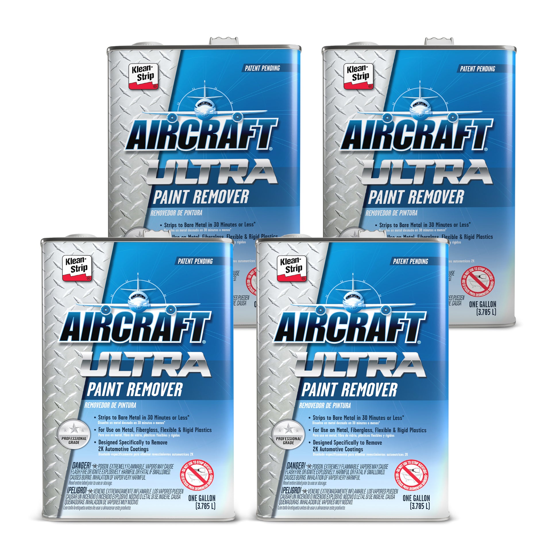 Aircraft ULTRA Paint Remover Fast-Acting Formula- Visible Lifting Action - 4 Pack of 1 Gallon Cans