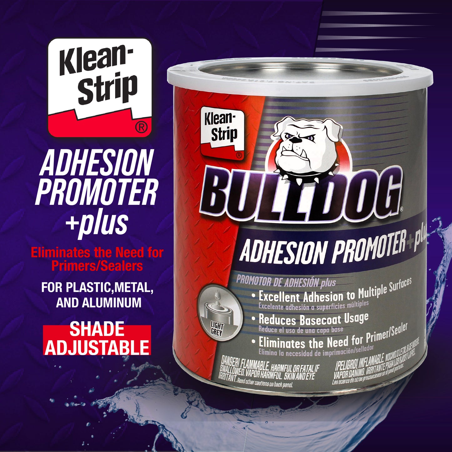 Bulldog Adhesion Promoter Plus 4pk - For Automotive Plastics and Metals - 4 Pack of 1 Gallon Bottles