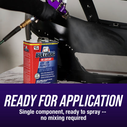 Bulldog Adhesion Promoter VOC Compliant for Automotive Plastics - Ready to Spray Quick Dry Auto Adhesion Promoter Automotive Paint Prep Jobs - Fills 320 Grit Scratches - 1 Gallon