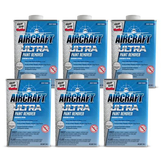Aircraft ULTRA Paint Remover Fast-Acting Formula- Visible Lifting Action - 6 Pack of 1 Quart Cans