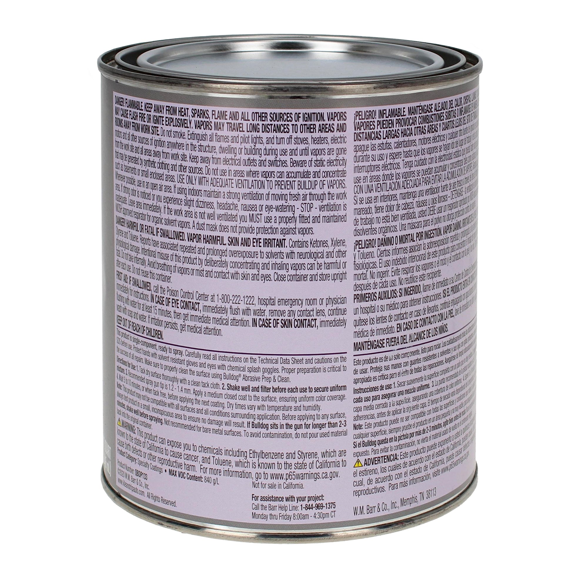 Bulldog Adhesion Promoter Plus 6pk - For Automotive Plastics and Metals - 6 Pack of 1 Quart Cans