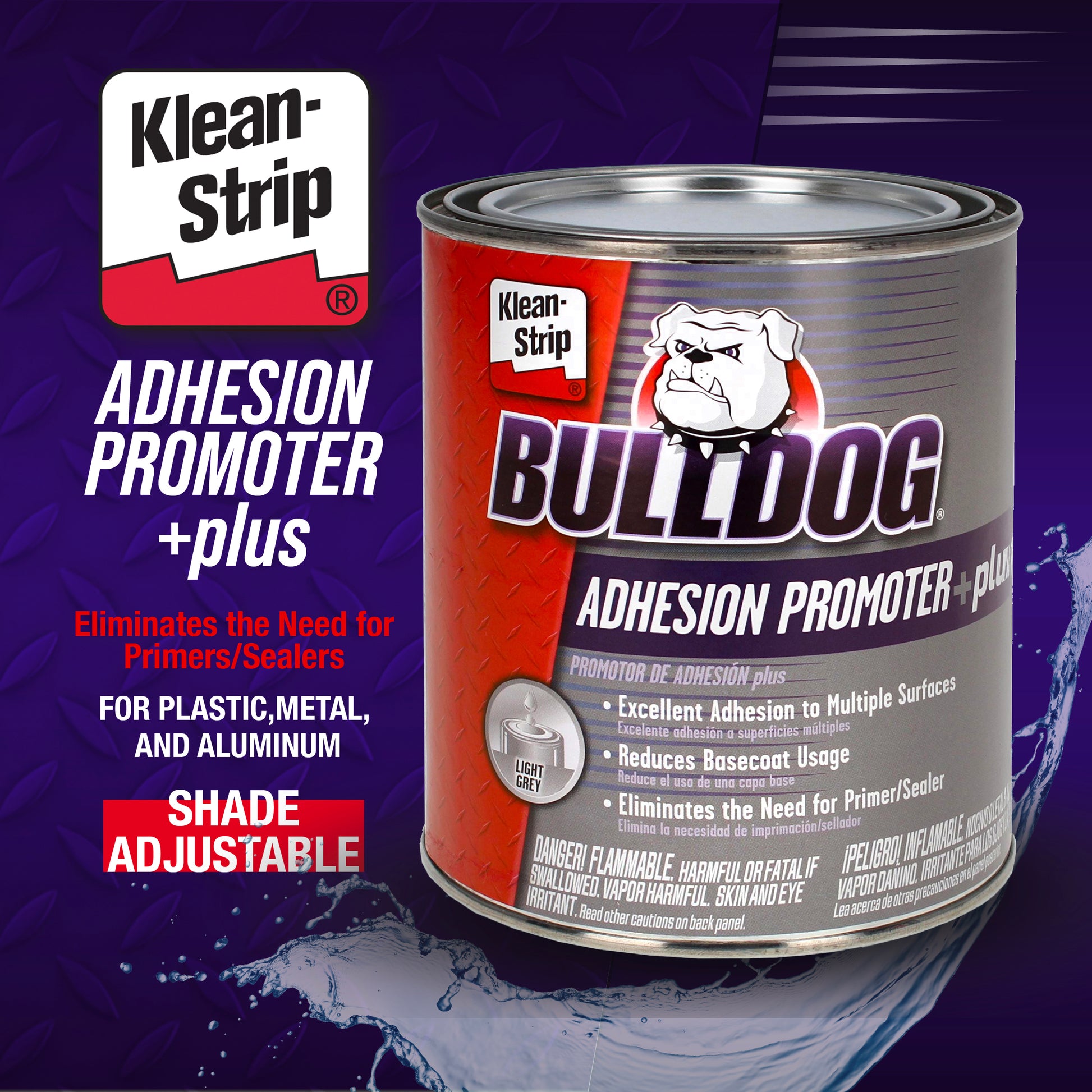 Bulldog Adhesion Promoter Plus 6pk - For Automotive Plastics and Metals - 6 Pack of 1 Quart Cans
