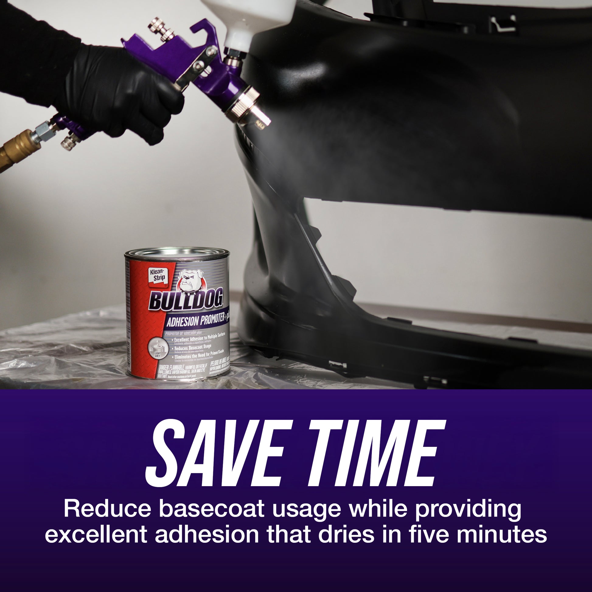 Bulldog Adhesion Promoter Plus 6pk - For Automotive Plastics and Metals - 6 Pack of 1 Quart Cans