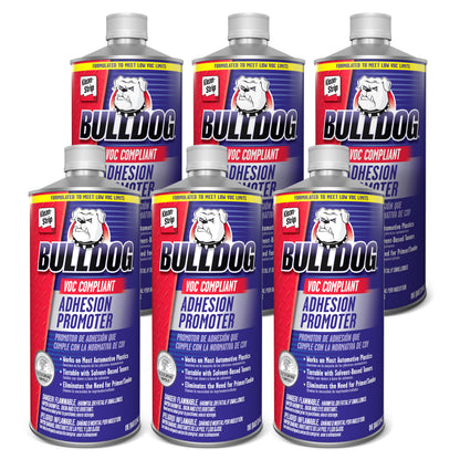 Klean-Strip Bulldog Adhesion Promoter for Plastic Auto Parts - 6pk of 1 Qrt Cans VOC Compliant Quick Dry No Mix Auto Adhesive Promoter Prep Stick - Fills 320 Grit Scratches