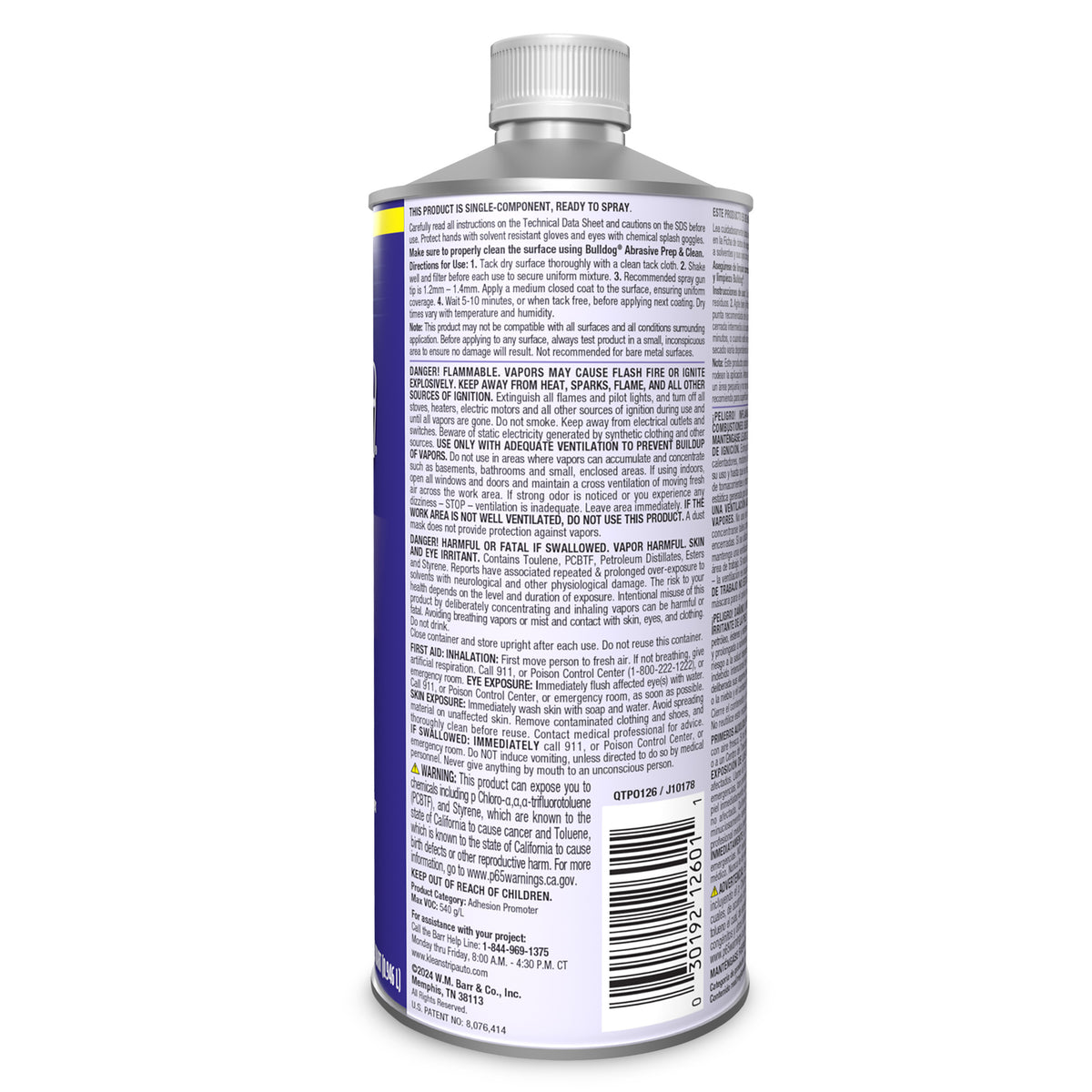 Klean-Strip Bulldog Adhesion Promoter for Plastic Auto Parts - 6pk of 1 Qrt Cans VOC Compliant Quick Dry No Mix Auto Adhesive Promoter Prep Stick - Fills 320 Grit Scratches